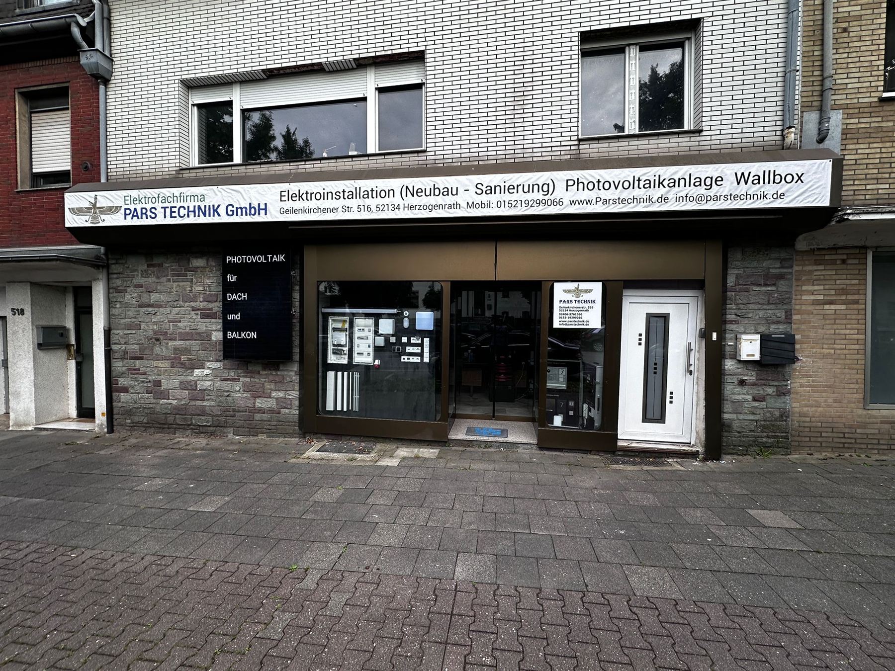 Ladenlokal der Pars Technik GmbH an der Geilenkirchener Straße 516 in Herzogenrath